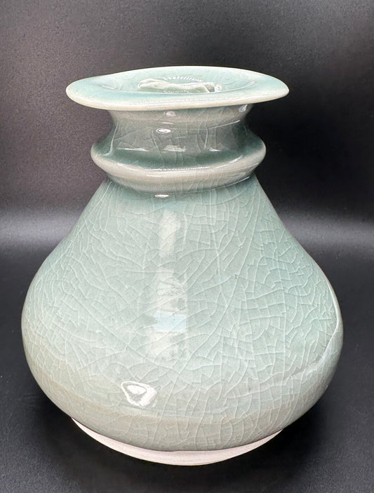 Modern Celedon Jade Art Vase